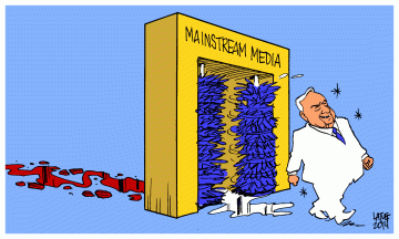 Μέσα Μαζικής Ενημέρωσης: Λευκή Περιστερά ο Εγκληματίας Πολέμου Αριέλ Σαρόν - MAINSTREAM MEDIA: Whitewashing War Criminal Ariel Sharon -  Grands Médias: Blanchiment du Criminel de Guerre Ariel Sharon. via: Latuff Cartoons [Μεγαλώστε - Enlarge - Agrandir]