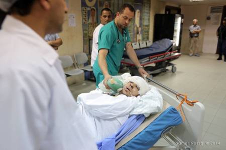 Mustafa Aslan at the hospital before he passed away